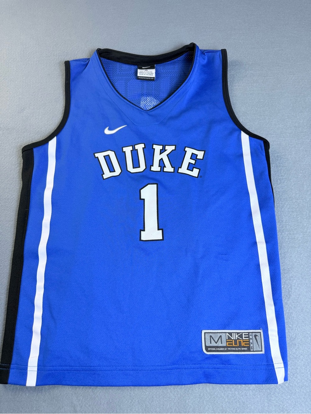 Nike Elite Duke Blue Devils #1 Youth M Basketball Jersey